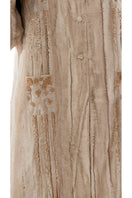 Embroidered shirt dress with detailed accents, long maxi dress by Shatha Essa featuring intricate embroidery and stylish design.