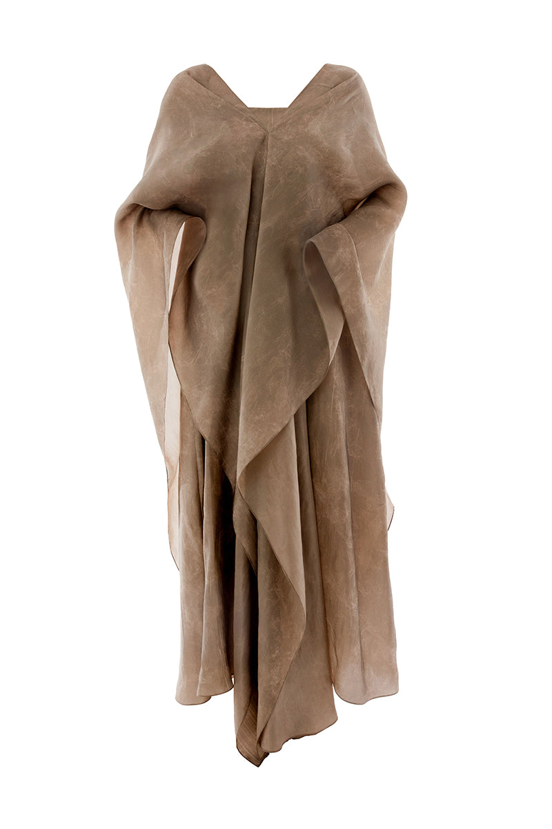 DRAPED DETAIL CAFTAN TOP WITH STRAPPY INNER DRESS - CULT MIA