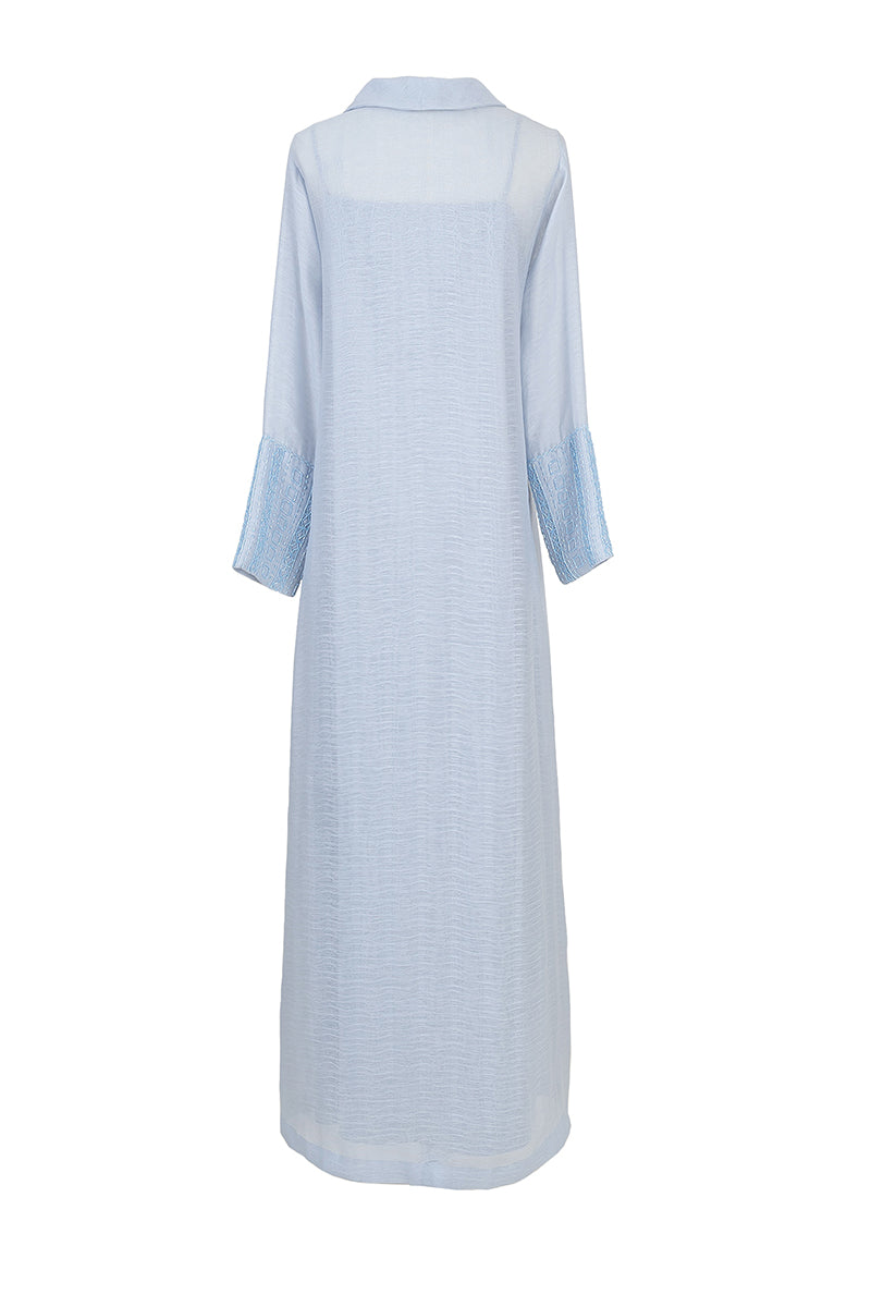 EMBROIDERED SIDE SLIT DETAIL DRESS WITH INNER DRESS - CULT MIA