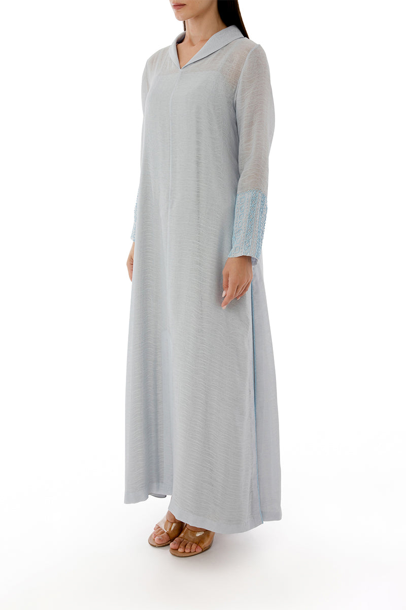 EMBROIDERED SIDE SLIT DETAIL DRESS WITH INNER DRESS - CULT MIA