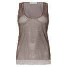 Brown Studio NK Rita tank top displayed on a mannequin, showcasing a sleeveless, casual women's top with a relaxed fit.