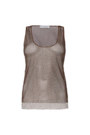 Brown Studio NK Rita tank top displayed on a mannequin, showcasing a sleeveless, casual women's top with a relaxed fit.