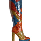 Terry de Havilland RIVER NEW YORK boots in black leather with gold-tone accents, featuring a sleek ankle-high design and pointed toe.