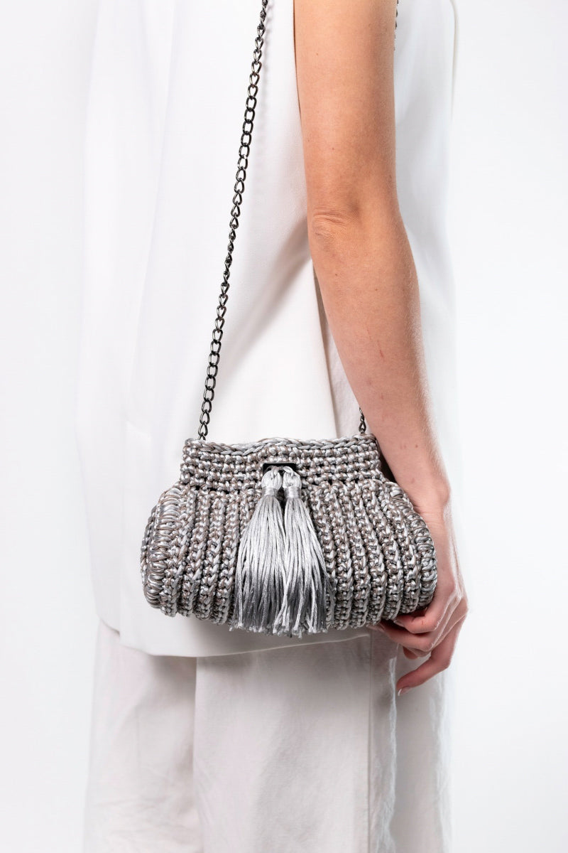 ROSA SILVER CLUTCH - CULT MIA
