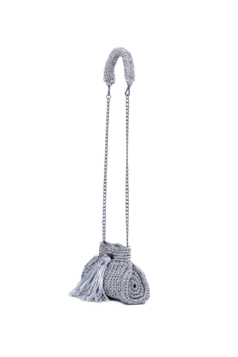 ROSA SILVER CLUTCH - CULT MIA