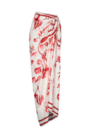 Aguaclara Rouge Pareo Sarong in vibrant print, lightweight cover-up with floral design, perfect for beach or poolside wear.