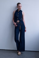 AISA Royce denim jeans, casual blue denim pants with a classic fit, front pockets, and belt loops, displayed on a plain background.