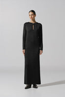 Black Ramila Maxi Dress by Baobab, flowing fabric, sleeveless design, and elegant silhouette perfect for summer or casual wear.