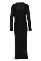 Black Ramila maxi dress by Baobab, flowing long dress with a relaxed fit and elegant design, perfect for casual or formal occasions.