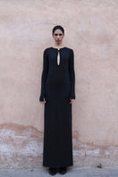 Black Ramila Maxi Dress by Baobab, flowing sleeveless maxi dress with a relaxed fit and elegant design, perfect for casual or formal wear.