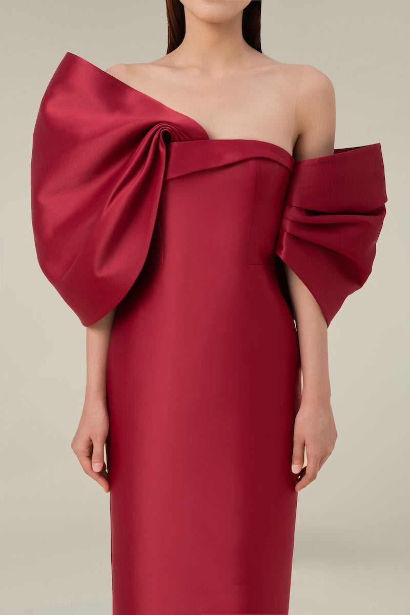 RED BIG BOW DRESS - CULT MIA