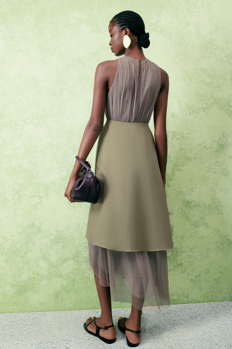 JASMINE WRAP SLEEVELESS TULLE MIDI DRESS - CULT MIA