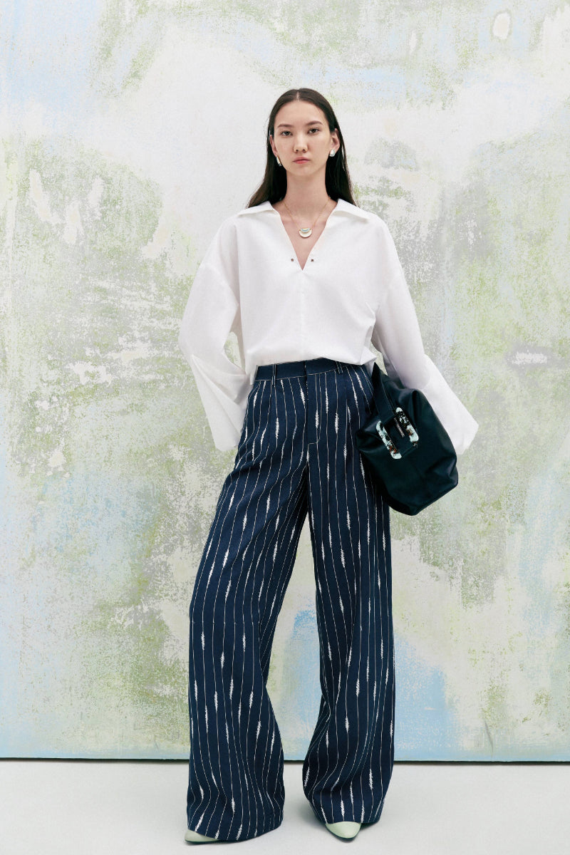 CHAMOMILE STRAIGHT HIGH WAIST DENIM FLOOR LENGTH PANTS - CULT MIA