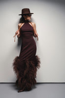 Nana Gotti St. Marks Edge Gown in elegant fabric, featuring intricate details and a flowing silhouette, perfect for formal occasions.