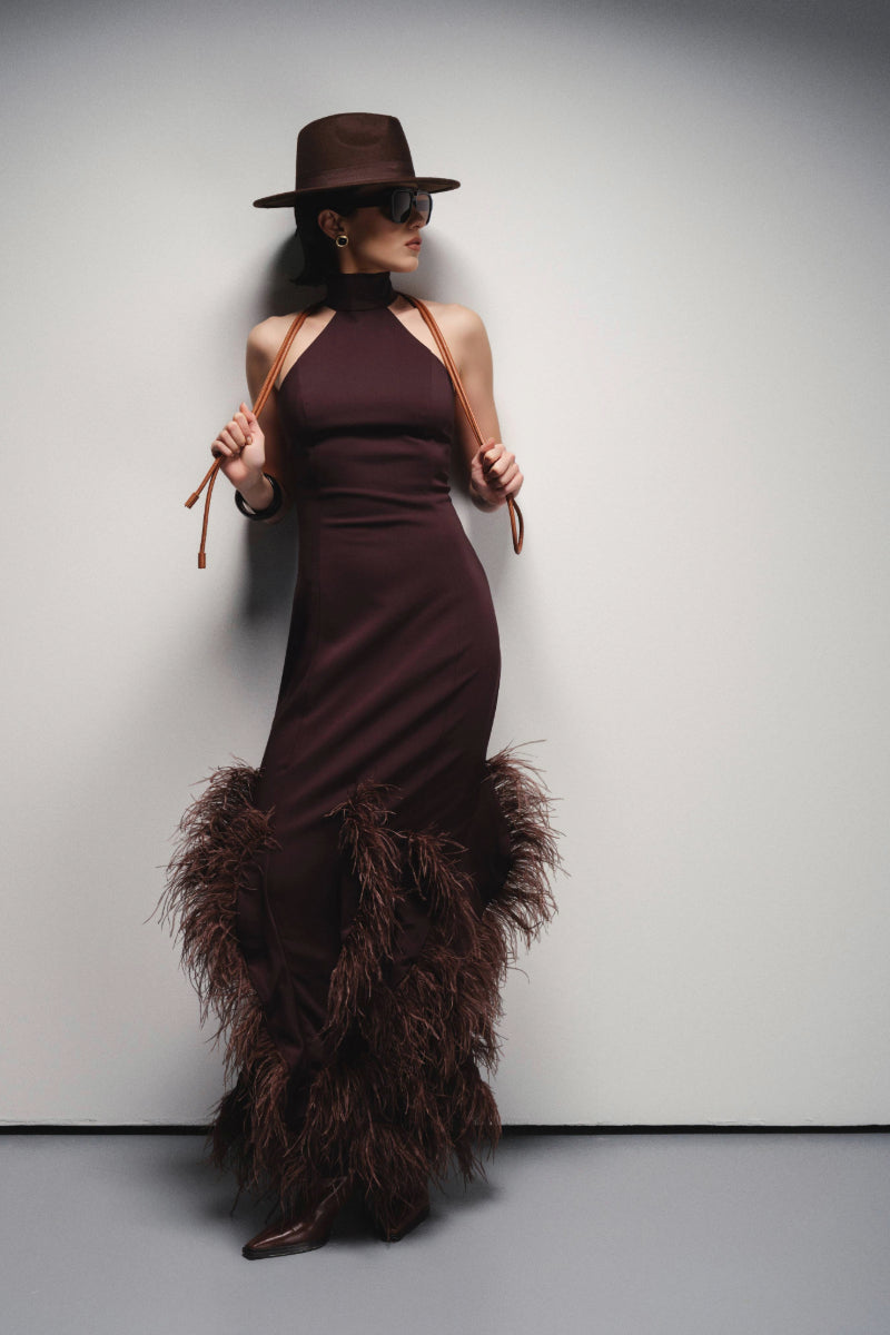Nana Gotti St. Marks Edge Gown in elegant fabric, featuring intricate details and a flowing silhouette, perfect for formal occasions.