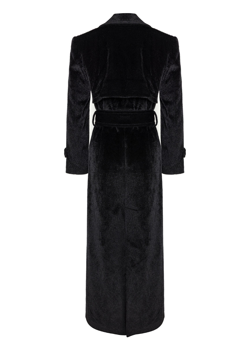 Nana Gotti Astor Allure coat in stylish fabric, displayed on a hanger with a tailored fit and elegant design.