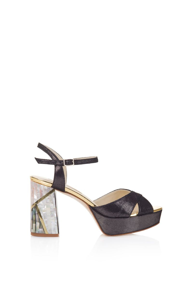 Black ZAHRA NOIR heels by Freya Rose featuring elegant pointed toes and sleek stiletto heels, perfect for formal occasions.