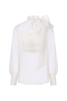 Nana Jacqueline Eve Diamond White Top featuring a fitted design and elegant neckline, displayed on a mannequin.