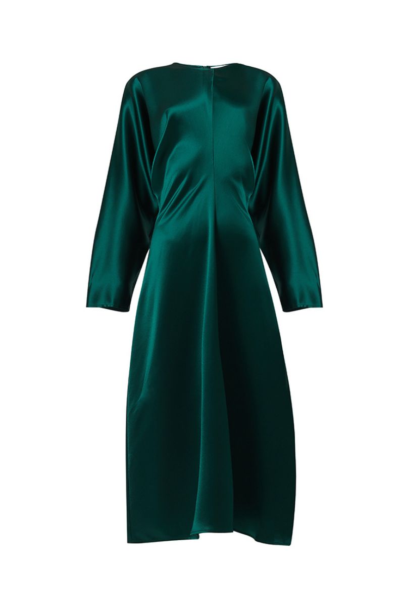 BATWING WAIST-ACCENTED DRESS