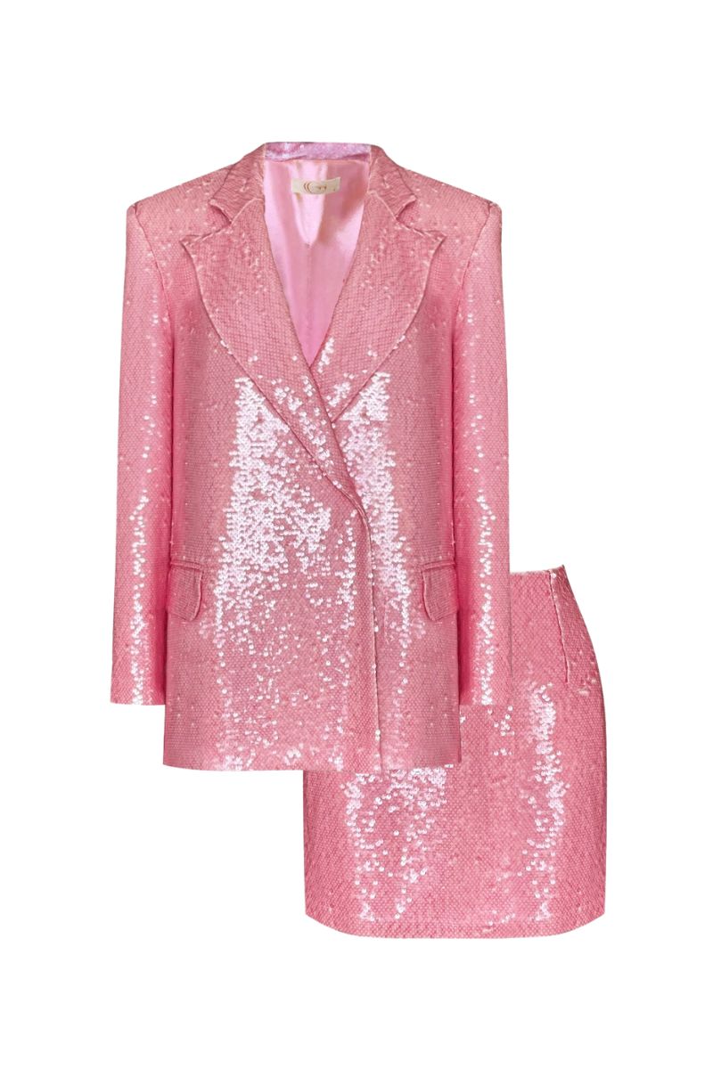 Gigii's Rosella co-ord set featuring a stylish jacket and matching skirt, shown in a coordinated, fashionable ensemble.