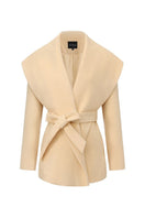 Yellow Victoria Bow Coat by Nana Jacqueline featuring a bow detail, tailored fit, and stylish design for women.