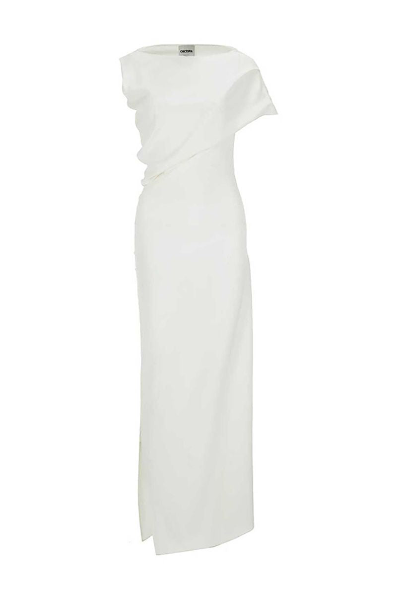 ROBE EN CRÊPE IVOIRE