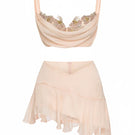 IKINITA Sakura top and skirt co-ord set featuring a floral design with matching blouse and skirt, perfect for stylish casual wear.