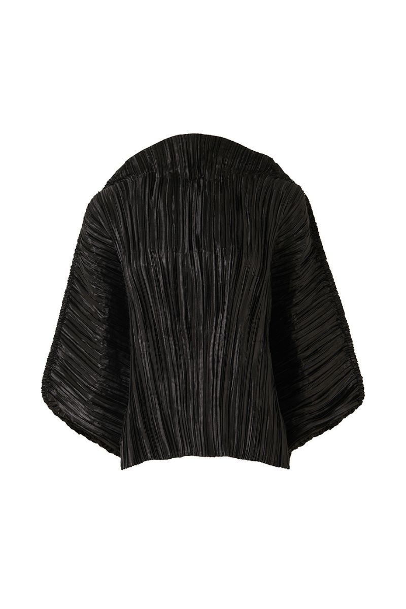 PLISSÉ BATWING TOP