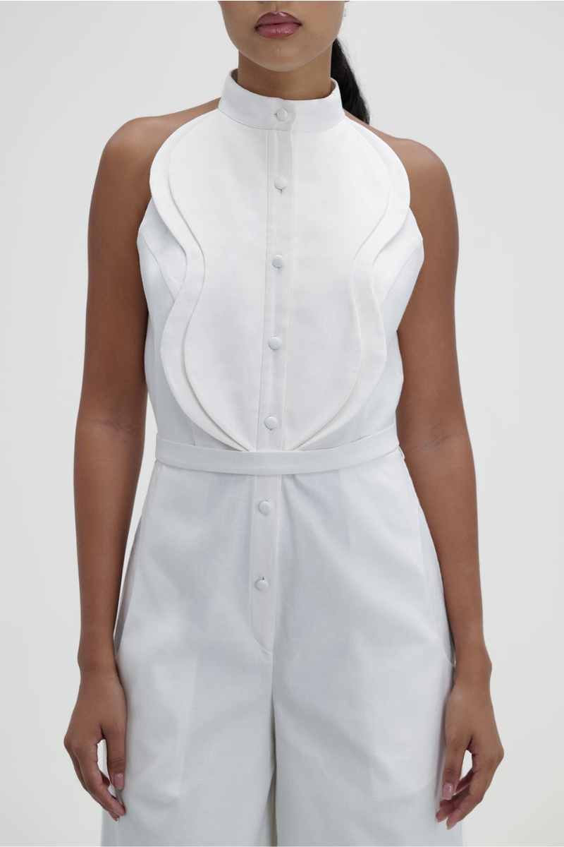 RESORT JUMPSUIT IN IVORY | CULT MIA | ANA + MARIA