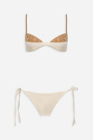 Maliluha Reve bikini set in ivory, featuring a stylish two-piece swimsuit with adjustable straps and seamless design.