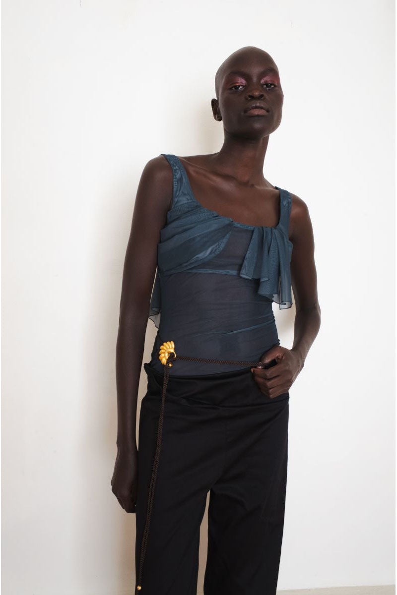 REVOLVE TATTOO TOP IN TEAL - CULT MIA