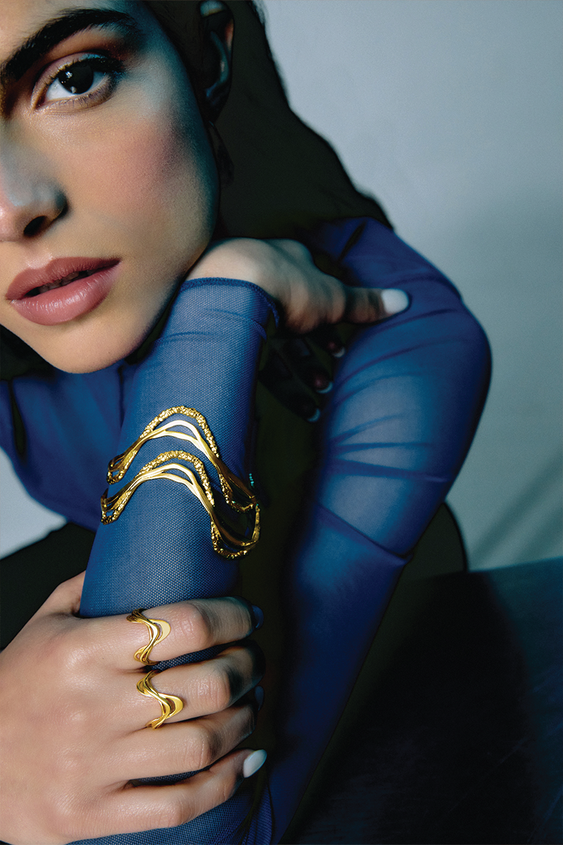 GOLD RIPPLE BRACELET - CULT MIA