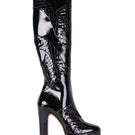 Terry de Havilland River Gloss Black boots with shiny black leather finish and sleek, stylish design.