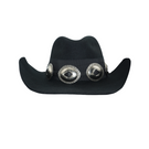 Modern Monarchie River Hat in Onyx, stylish wide-brim hat with a sleek black finish, perfect for sun protection and fashion.