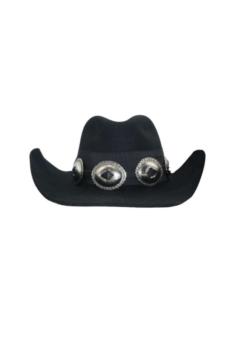 Modern Monarchie River Hat in Onyx, stylish wide-brim hat with a sleek black finish, perfect for sun protection and fashion.