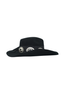 Modern Monarchie River Hat in Onyx with a wide brim and stylish design, perfect for sun protection and fashion.