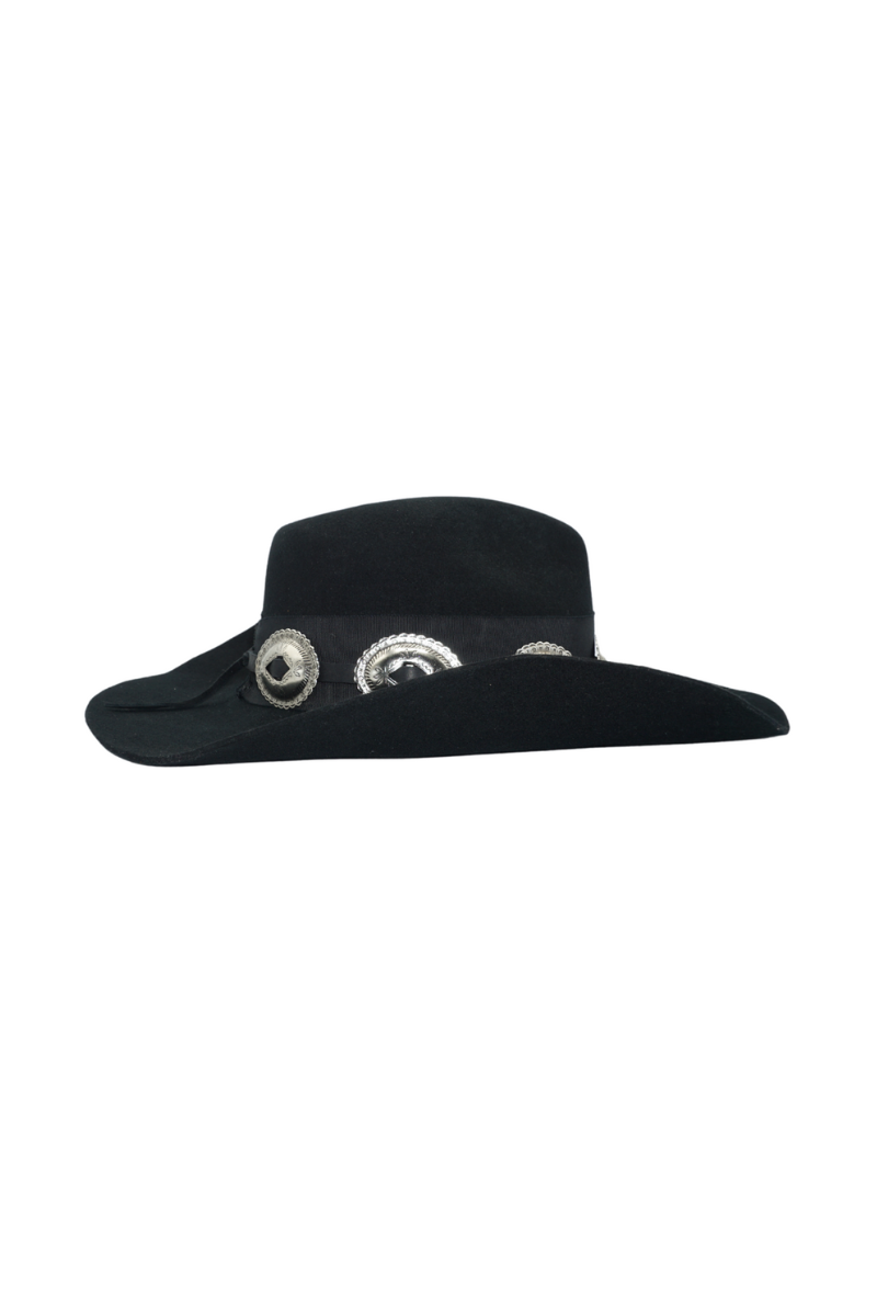 Modern Monarchie River Hat in Onyx with a wide brim and stylish design, perfect for sun protection and fashion.