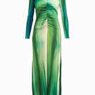 Maylé Vásquez RIZO MAXI DRESS in River Green, flowing maxi dress with a relaxed fit, perfect for casual or elegant occasions.