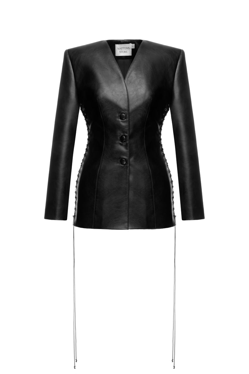 Matters Rogue blazer in black, stylish men's blazer with tailored fit and sleek design, perfect for professional or casual wear.