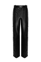 Black MATTERS Rogue trousers featuring a tailored fit and stylish design, shown in a close-up image.