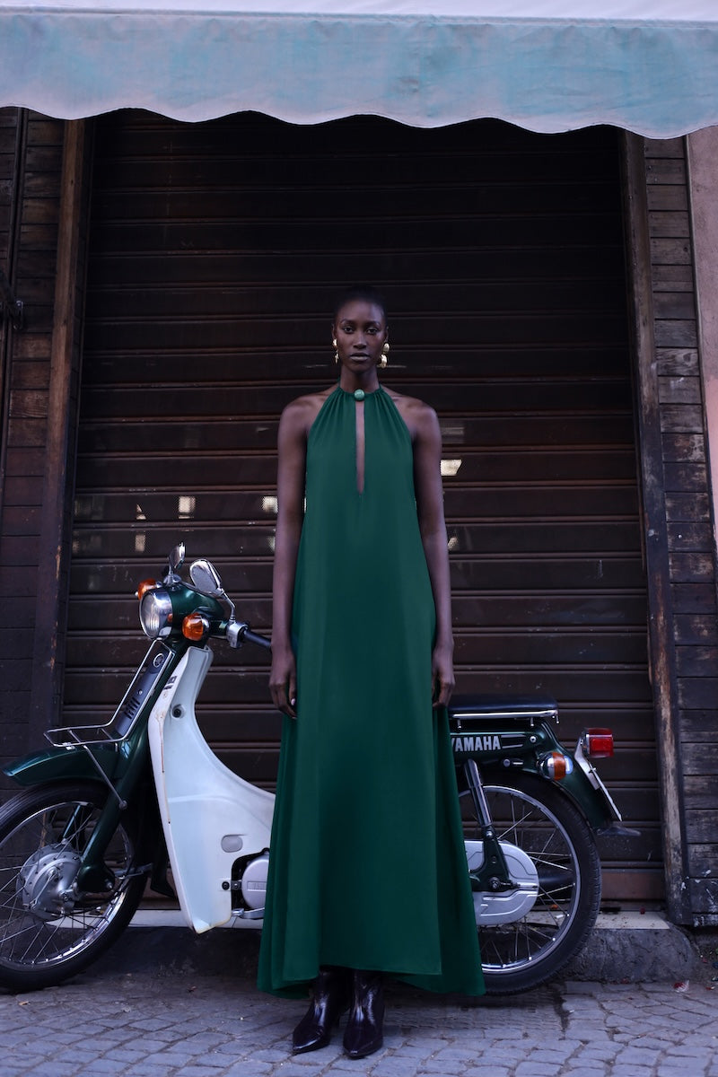 RONDINE MAXI DRESS IN EMERALD GREEN - CULT MIA
