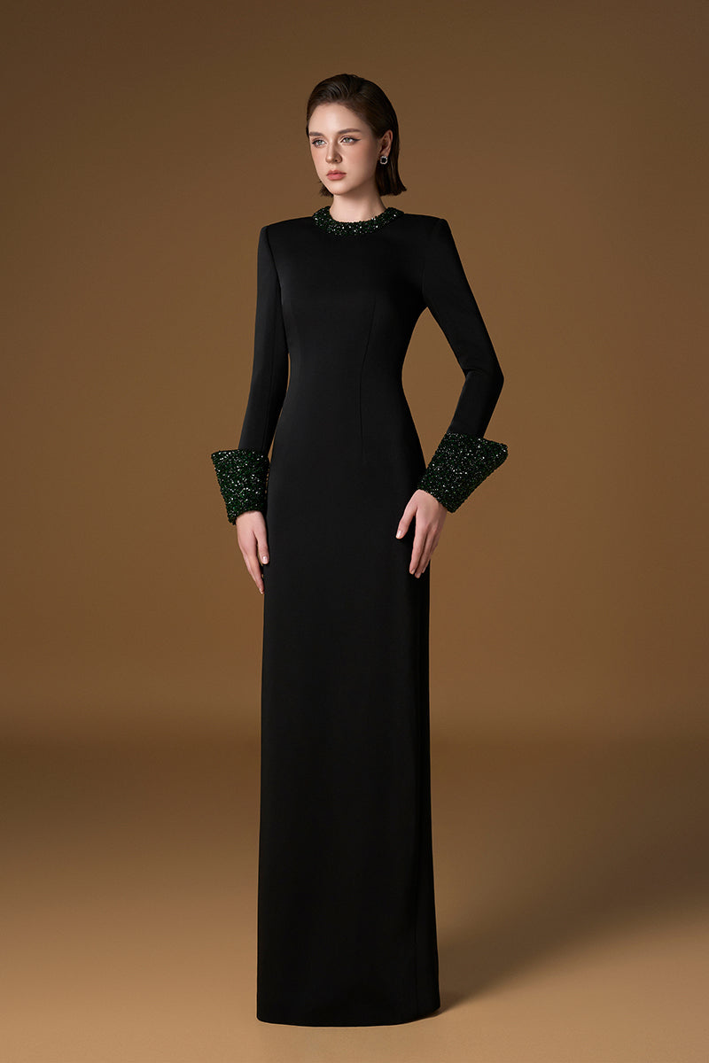black elegant maxi dress Elegant Off-Shoulder Maxi Dress