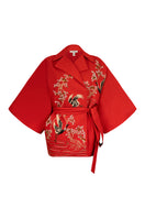 Nadya Shah Ruby Casiss Belted Jacket displayed on a mannequin, featuring a stylish belt and tailored design for modern fashion.