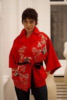 Nadya Shah Ruby Cassis belted jacket with a stylish belt, tailored fit, and classic design, ideal for versatile outerwear.