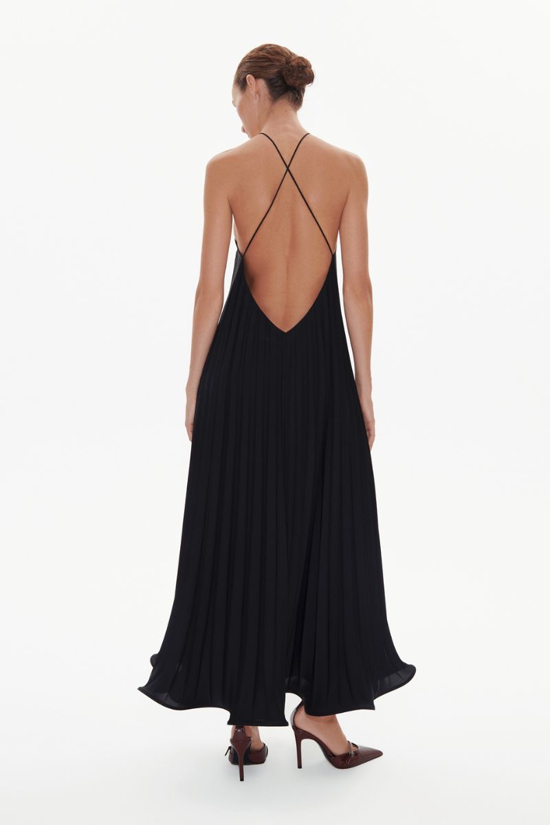 RUBY MIDI DRESS IN BLACK - CULT MIA