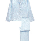 Blue women's pajama set by MANITO featuring a comfortable, relaxed fit with a soft fabric for cozy sleepwear.