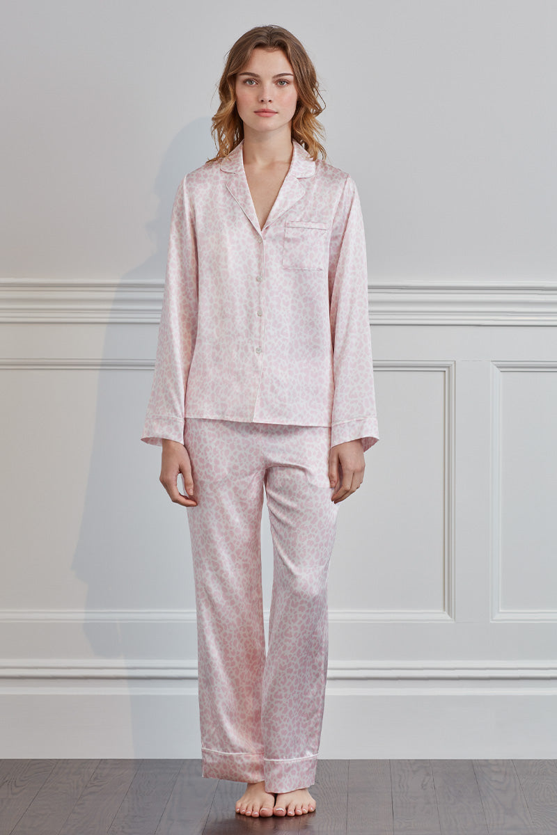 Pink women's pajama set by MANITO featuring soft, comfortable fabric and relaxed fit, ideal for cozy nights.