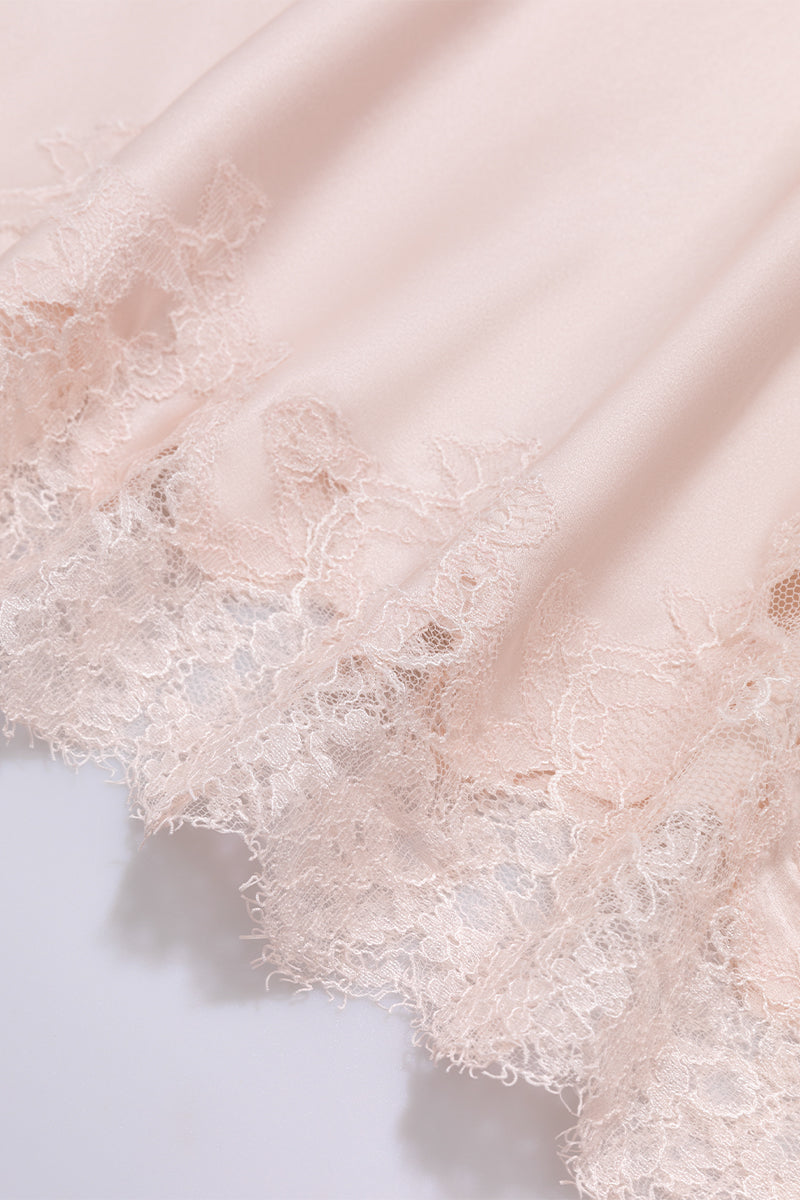 LATICA LACE-TRIMMED SLIP DRESS IN PINK - CULT MIA