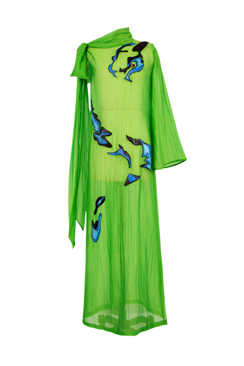 GREEN CONSTELATION GOWN | CULT MIA | Tiny Ink GREEN CONSTELATION GOWN | CULT MIA | Tiny Ink