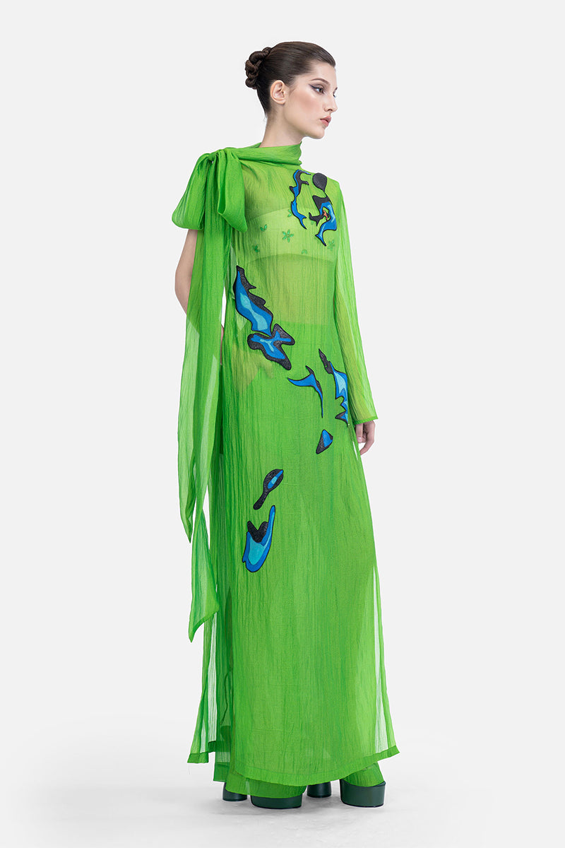 GREEN CONSTELATION GOWN - CULT MIA